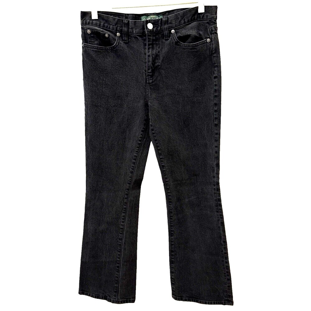 LRL Ralph Lauren Jeans Co Black Classic Bootcut Denim Jeans Womens 8P